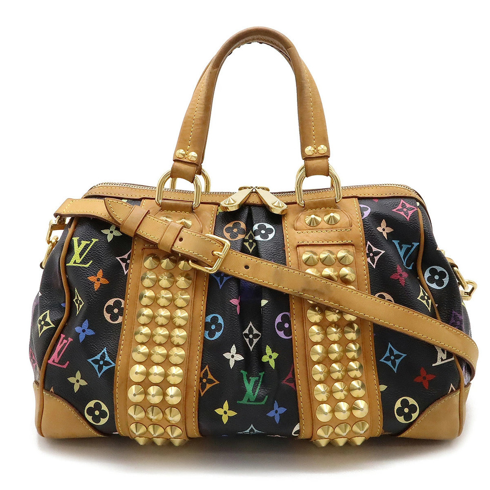 LOUIS VUITTON Monogram Multicolor Courtney Boston Bag Shoulder Noir Black